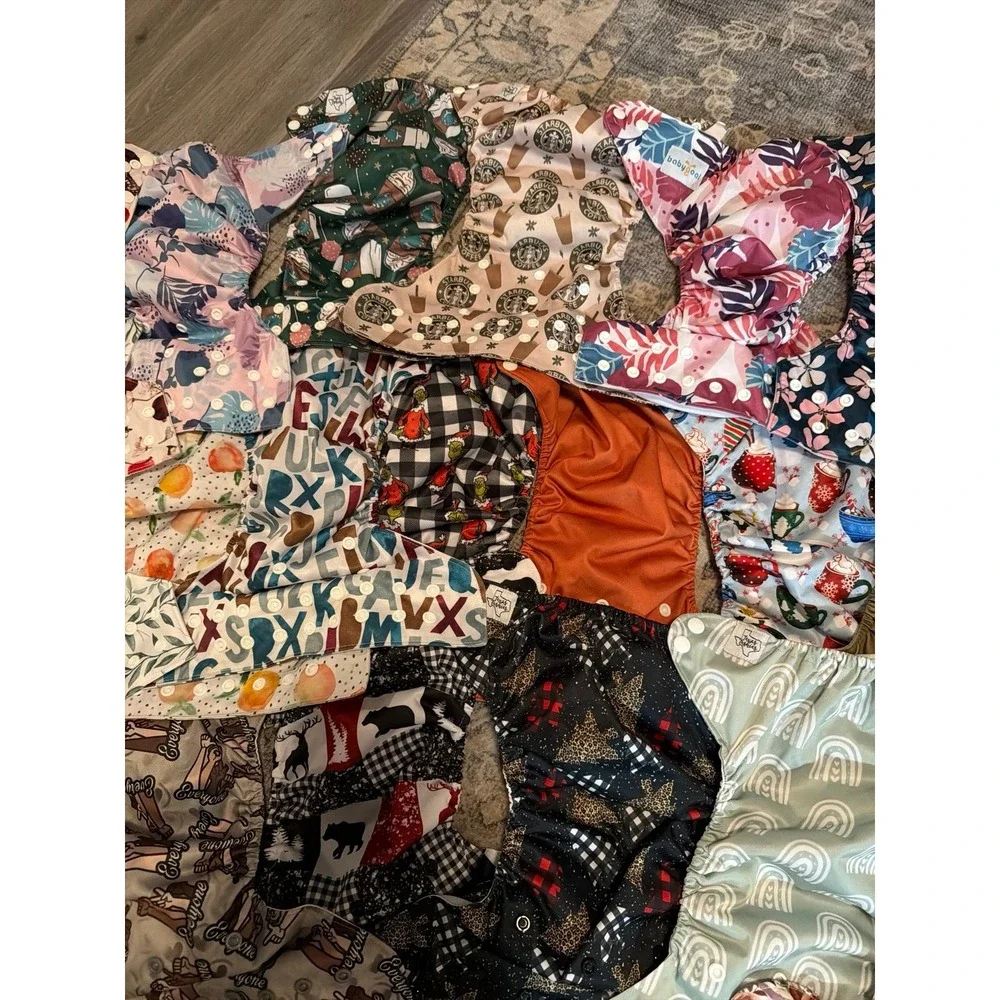 Huge Cloth Diaper Lot Texas Tushies, Baby Goal, Vida Mia Cloth